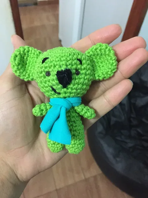 O coala, primeiro amigurumi que a Ju fez